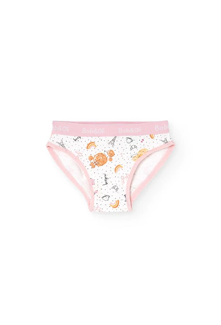 Lot de trois culottes pour fille en rose