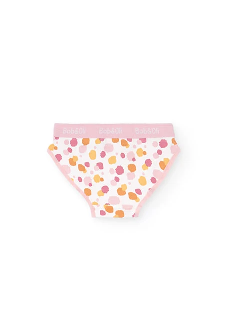 Pack of three pink knickers for girls