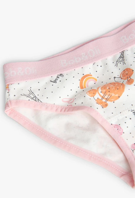 Pack of three pink knickers for girls