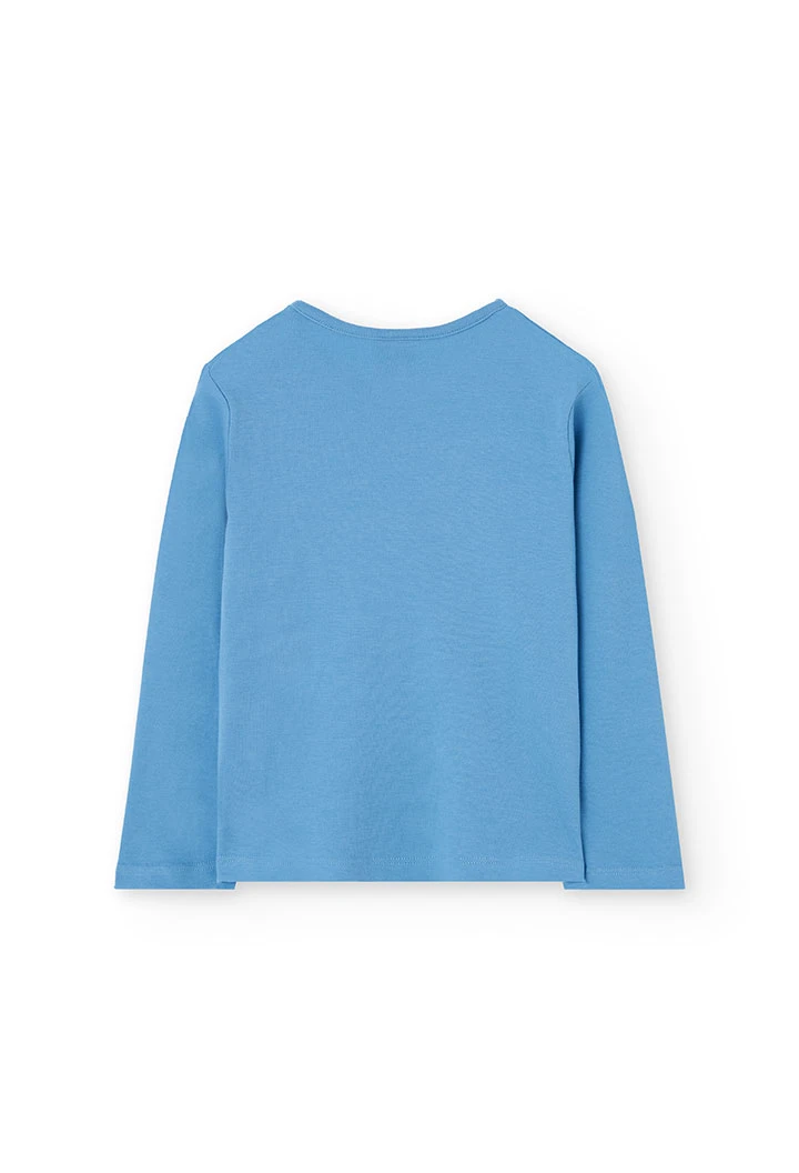 Pyjama en velours bleu pour fille