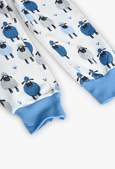 Pyjama en velours bleu pour fille