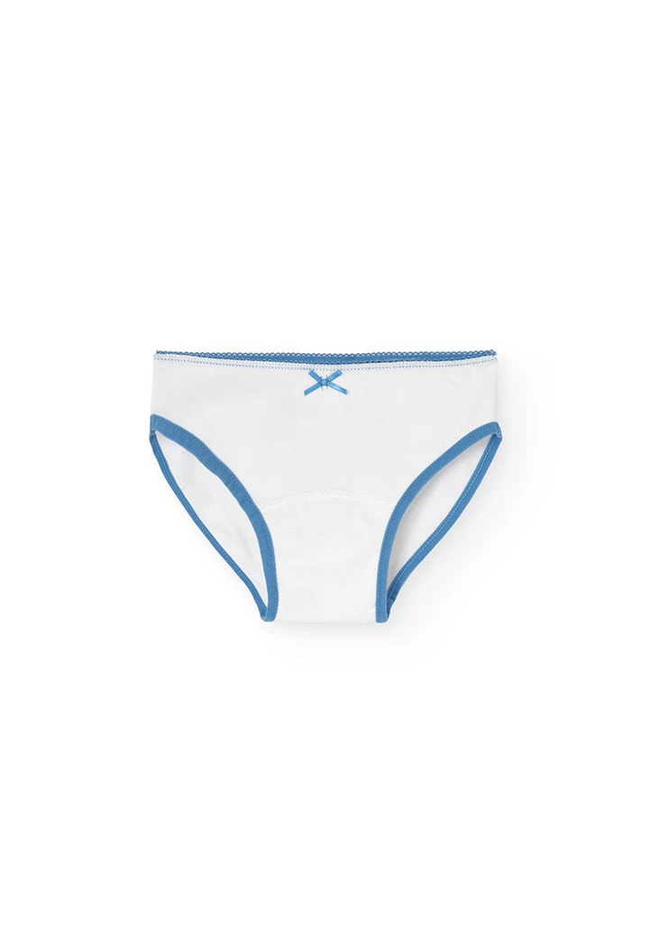 Pack of three white knickers for girls