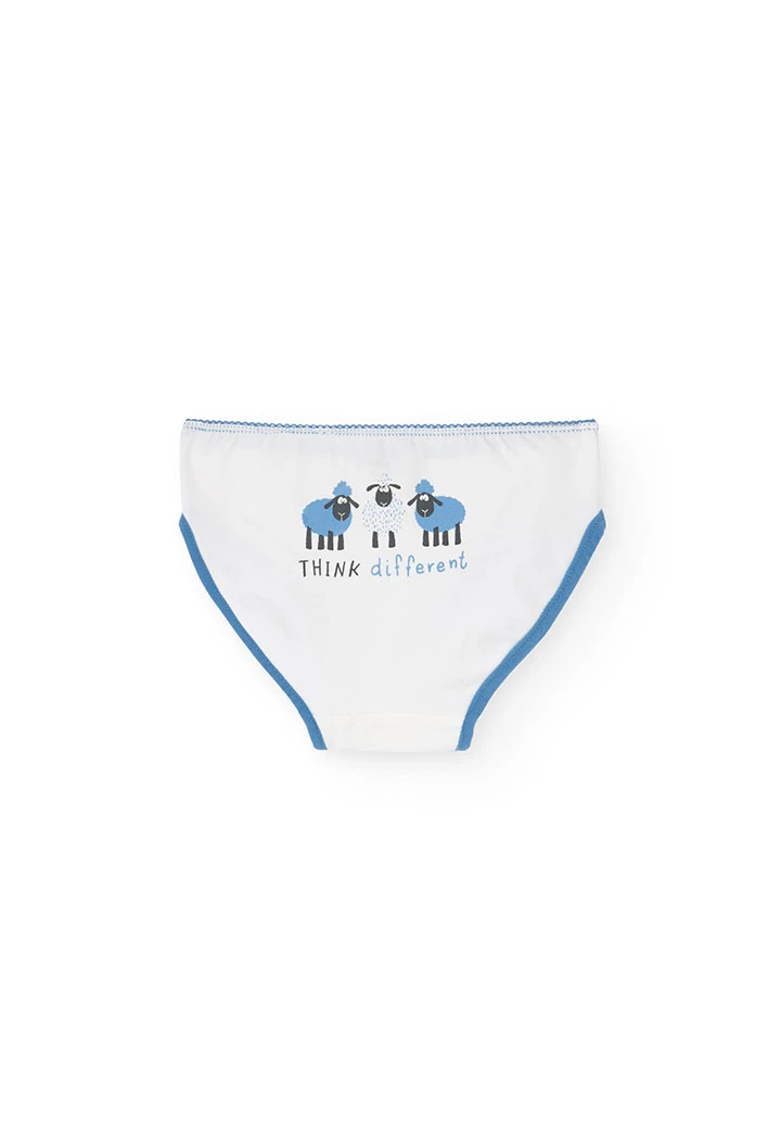 Pack of three white knickers for girls