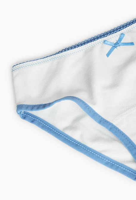 Pack of three white knickers for girls