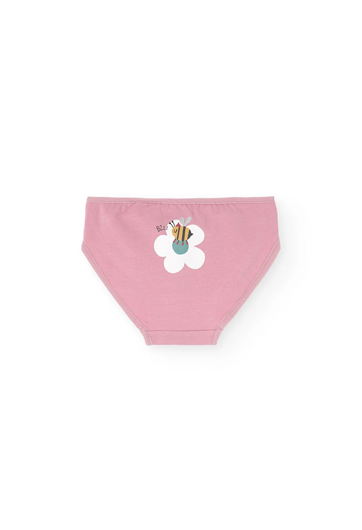 Slip( Packung, 3-St) für Mädchen mit Blumenmuster