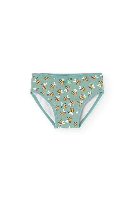 Pack of three floral print knickers for girls