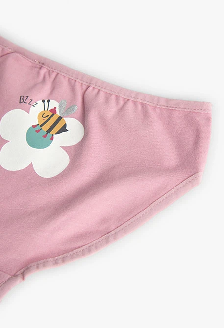 Pack of three floral print knickers for girls