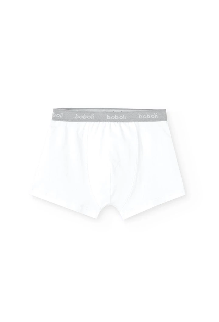Pack de 3 boxers pour garçon en blanc