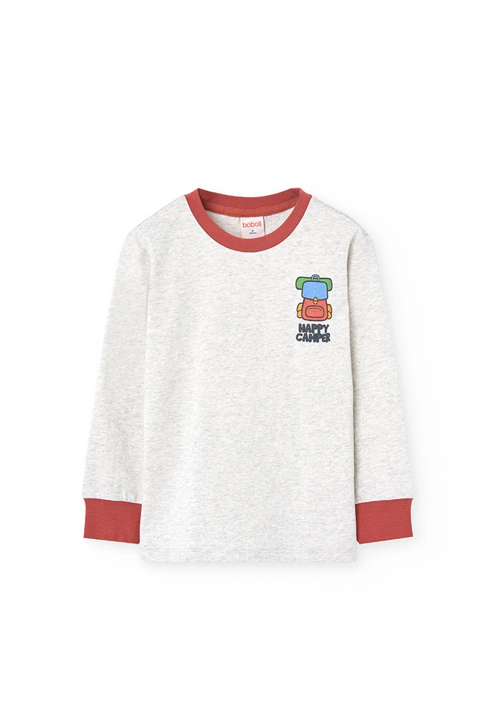 Pigiama in maglia per bambino con stampa
