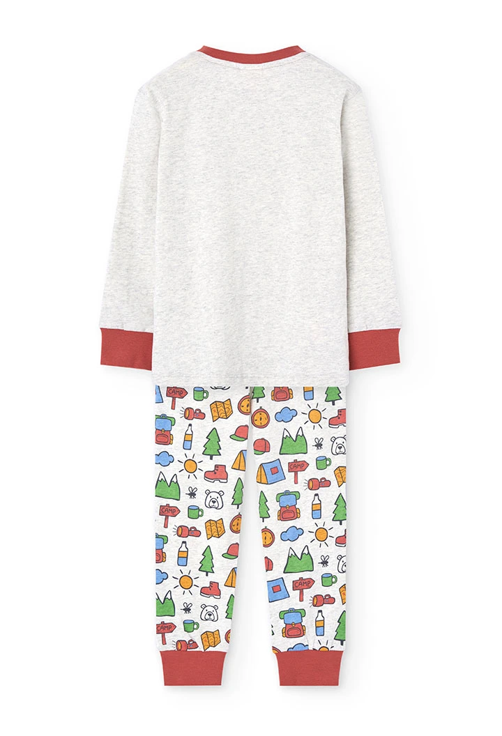 Pyjama en maille pour garçon avec motif