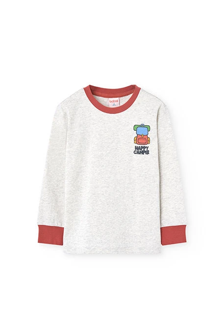 Knit pyjamas for boys with print