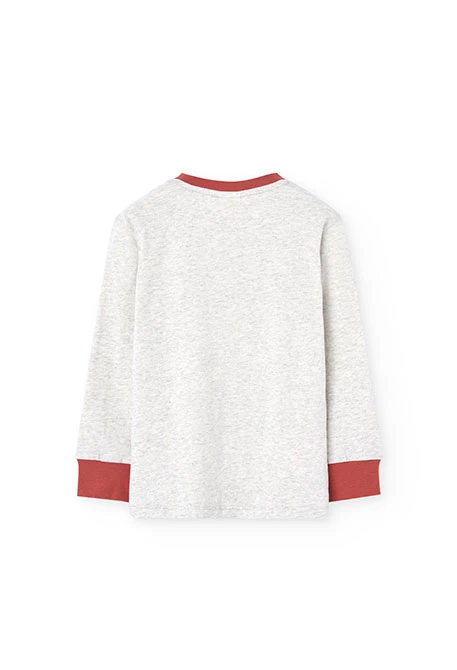 Knit pyjamas for boys with print