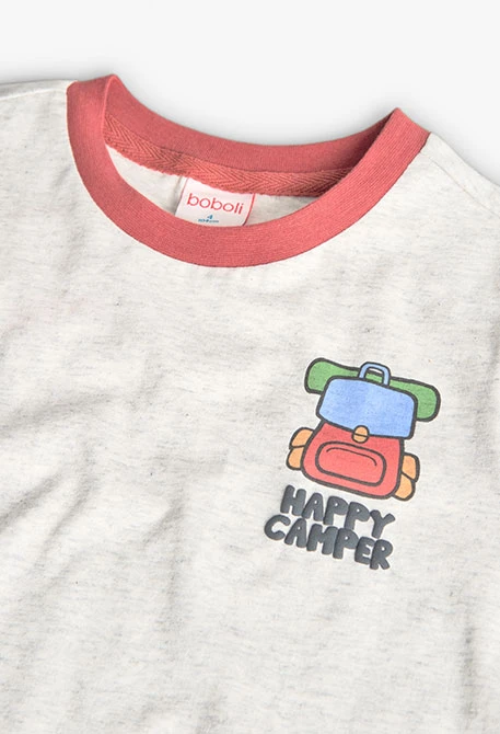 Knit pyjamas for boys with print