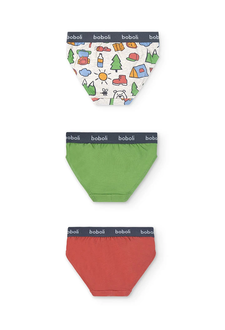 3er-Pack Jungen-Jersey-Slips in Orange