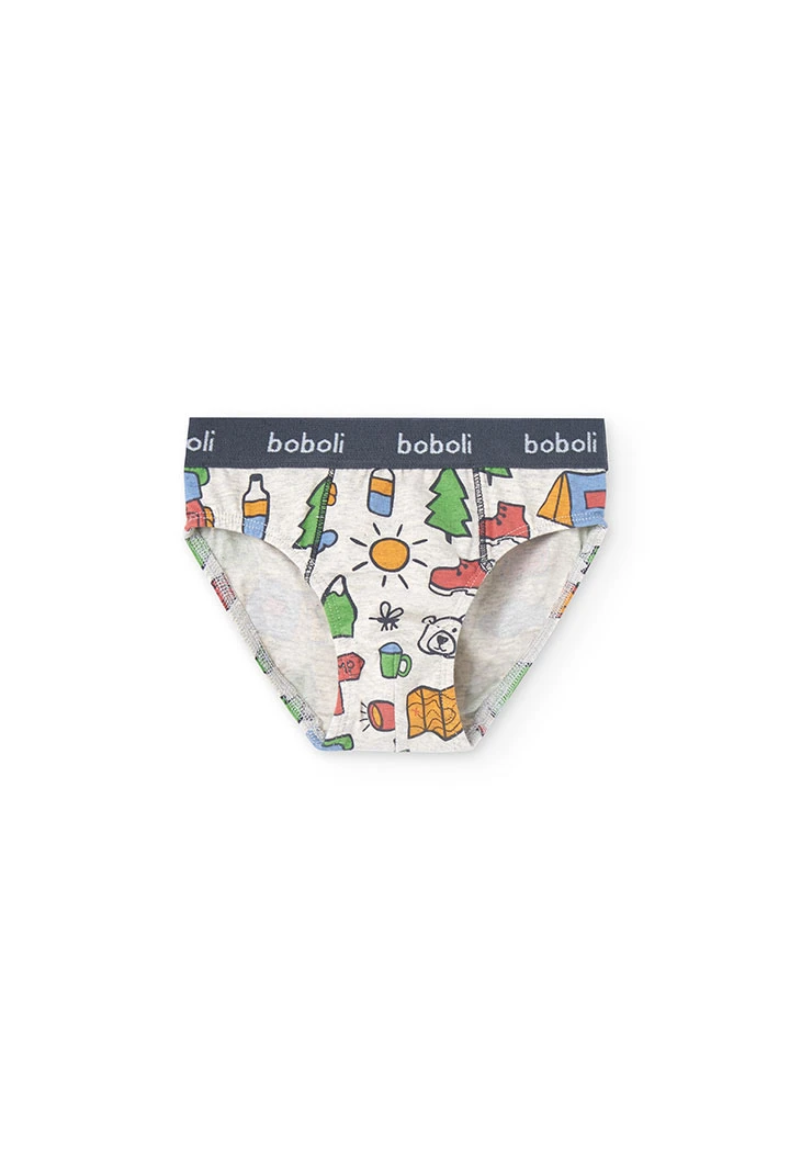 3er-Pack Jungen-Jersey-Slips in Orange
