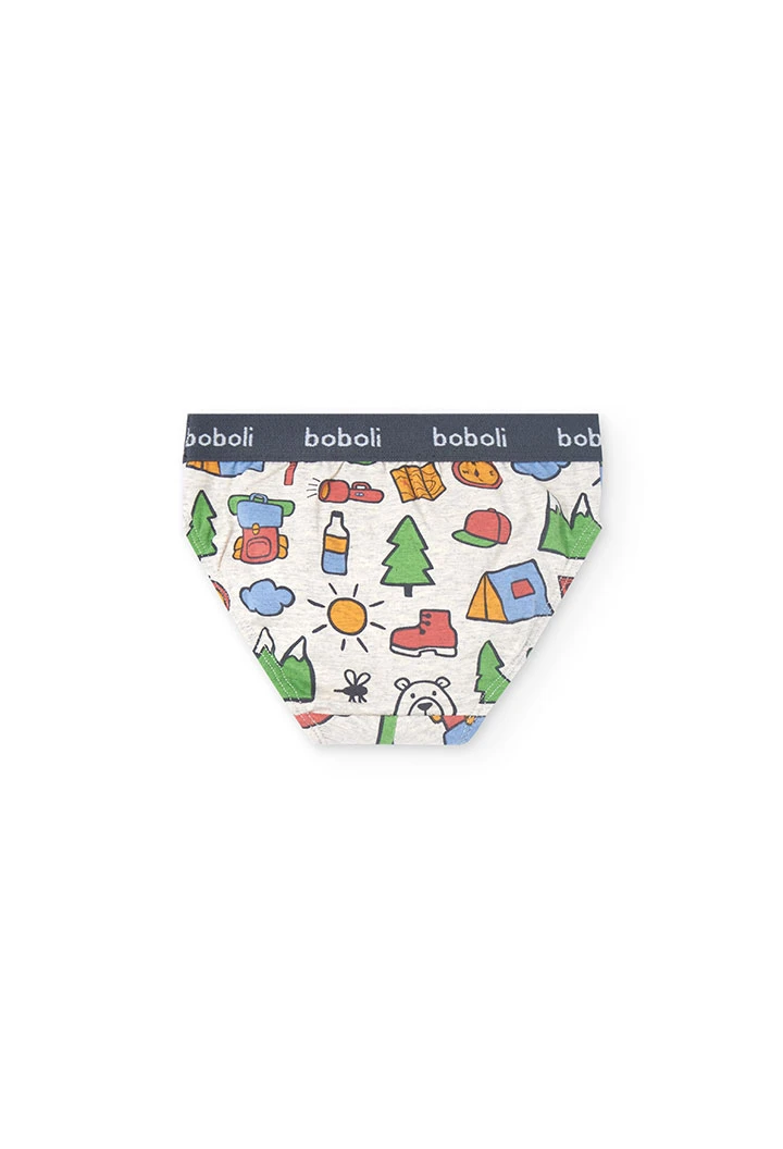 Pack de 3 boxers de malha para menino em cor laranja