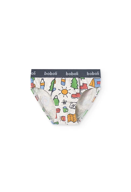 Paquet de 3 slips en jersey pour garçon en couleur orange