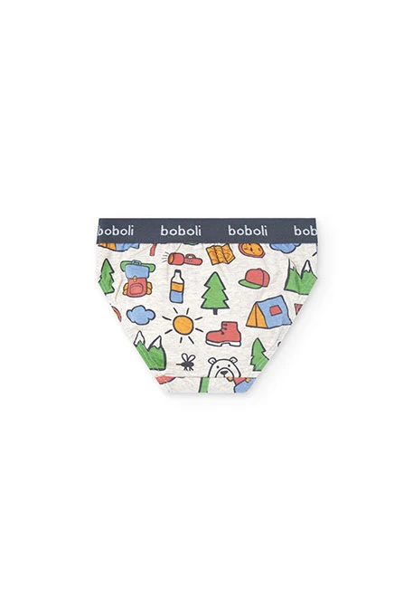 Pacco di 3 slip in maglia per bambino di colore arancione.