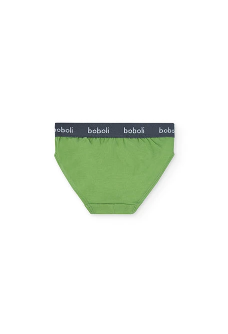 Paquet de 3 slips en jersey pour garçon en couleur orange