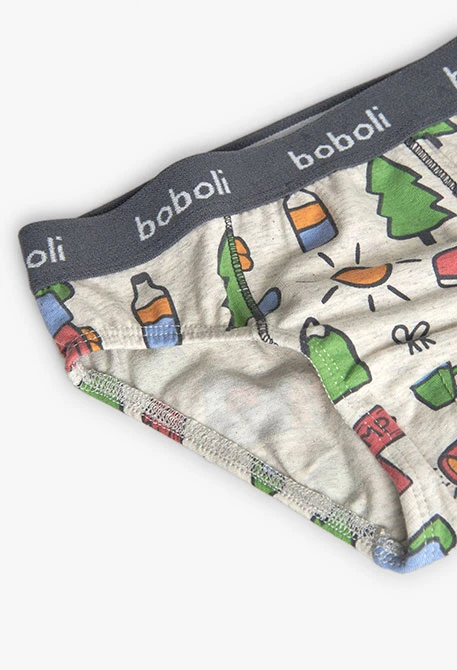 Pack 3 calzoncillos de punto para niño en color naranja