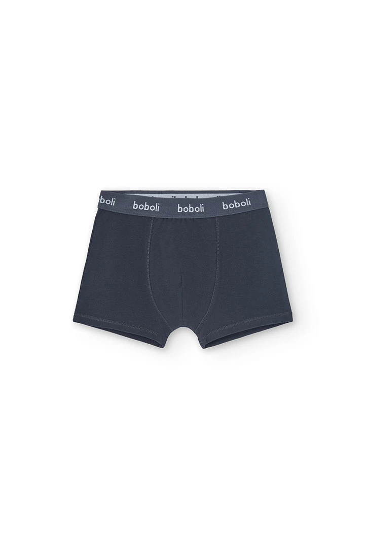 Confezione da 3 boxer in maglia per bambino con stampa in colore rosso, blu e altri colori.