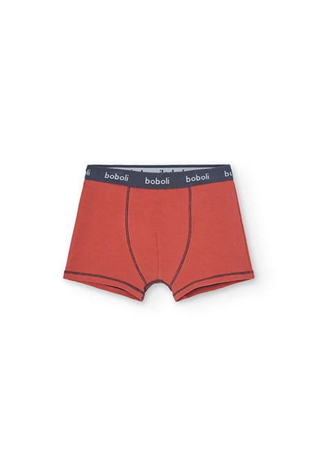 3-pack boys\' knit boxers with print in red, blue, and other colours