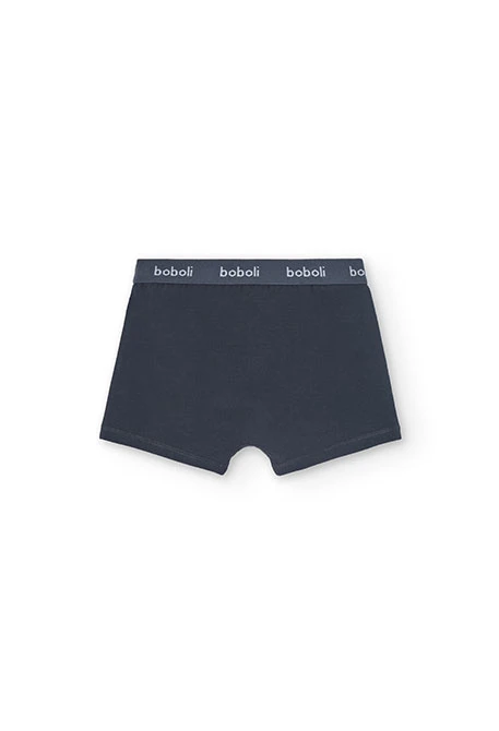 Lot de 3 boxers en jersey pour garçon avec imprimé en rouge, bleu et autres couleurs.