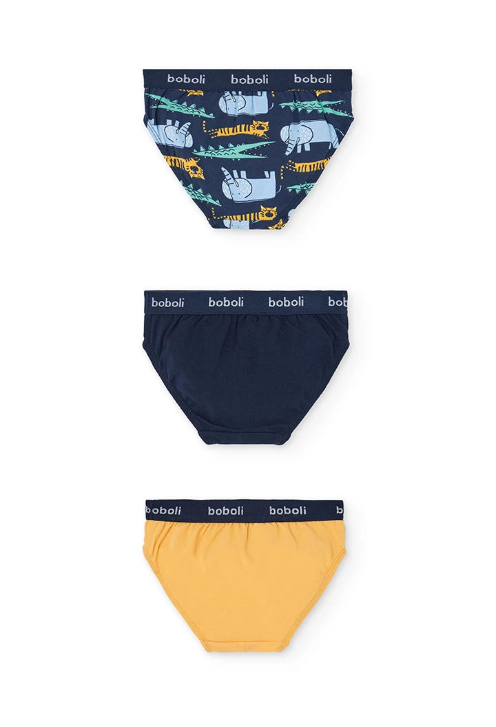 Pacco di mutande a maglia per bambino di colore giallo