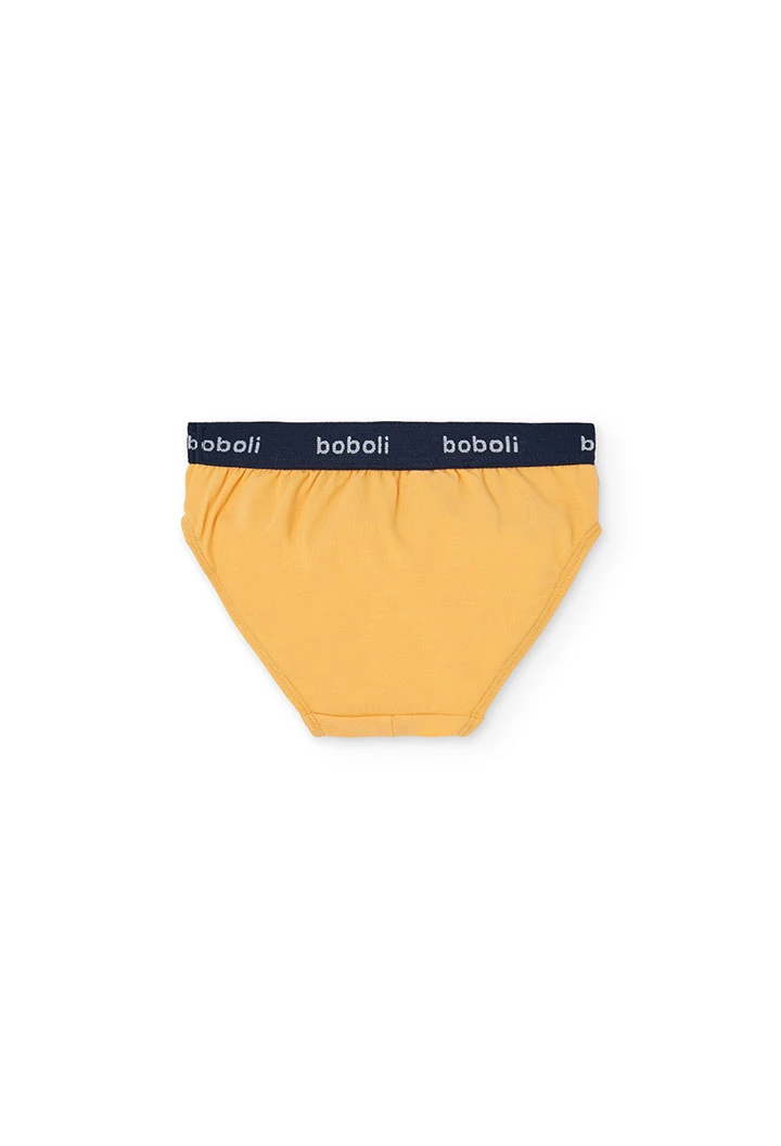 Pack de slips en maille pour garçon de couleur jaune