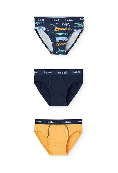 Pacco di mutande a maglia per bambino di colore giallo