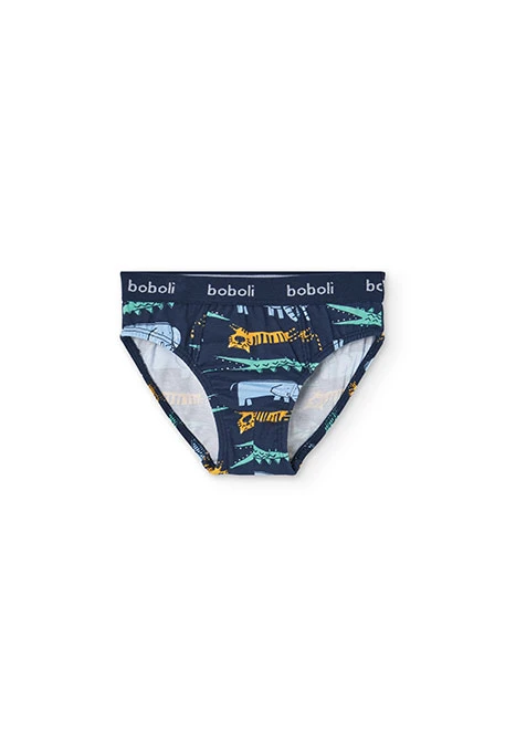 Kids yellow knit boxer briefs pack
