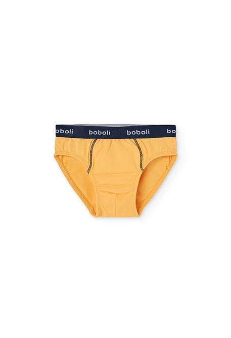 Pack de slips en maille pour garçon de couleur jaune