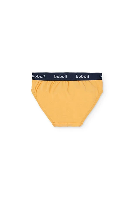 Pack de slips en maille pour garçon de couleur jaune