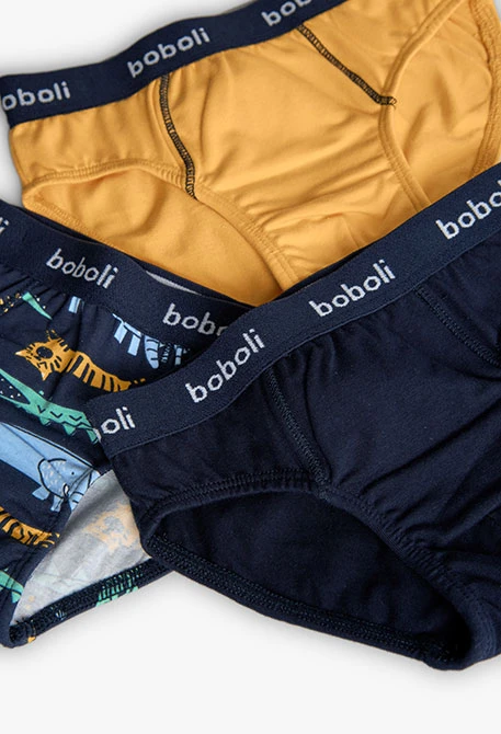 Pack de slips en maille pour garçon de couleur jaune
