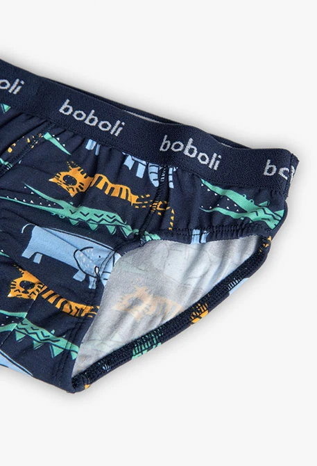 Kids yellow knit boxer briefs pack