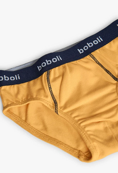 Pack de slips en maille pour garçon de couleur jaune