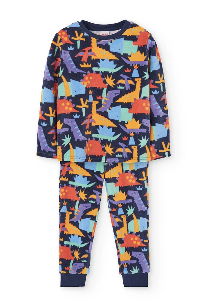 Velvet dinosaur pyjamas for boys