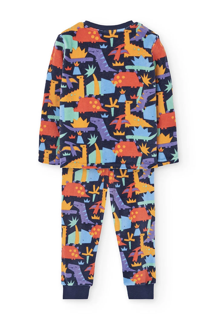 Velvet dinosaur pyjamas for boys