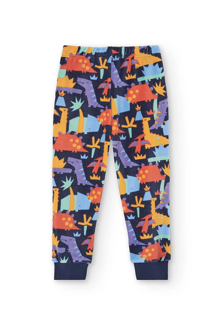 Pyjama garçon velours dinosaures