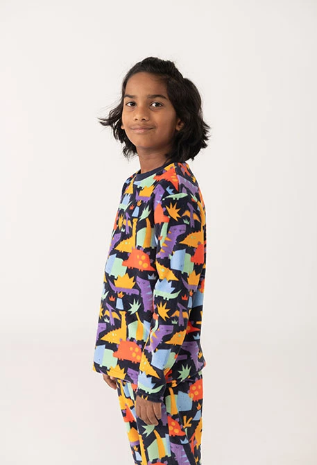 Samt-Pyjama Jungen Dinosaurier