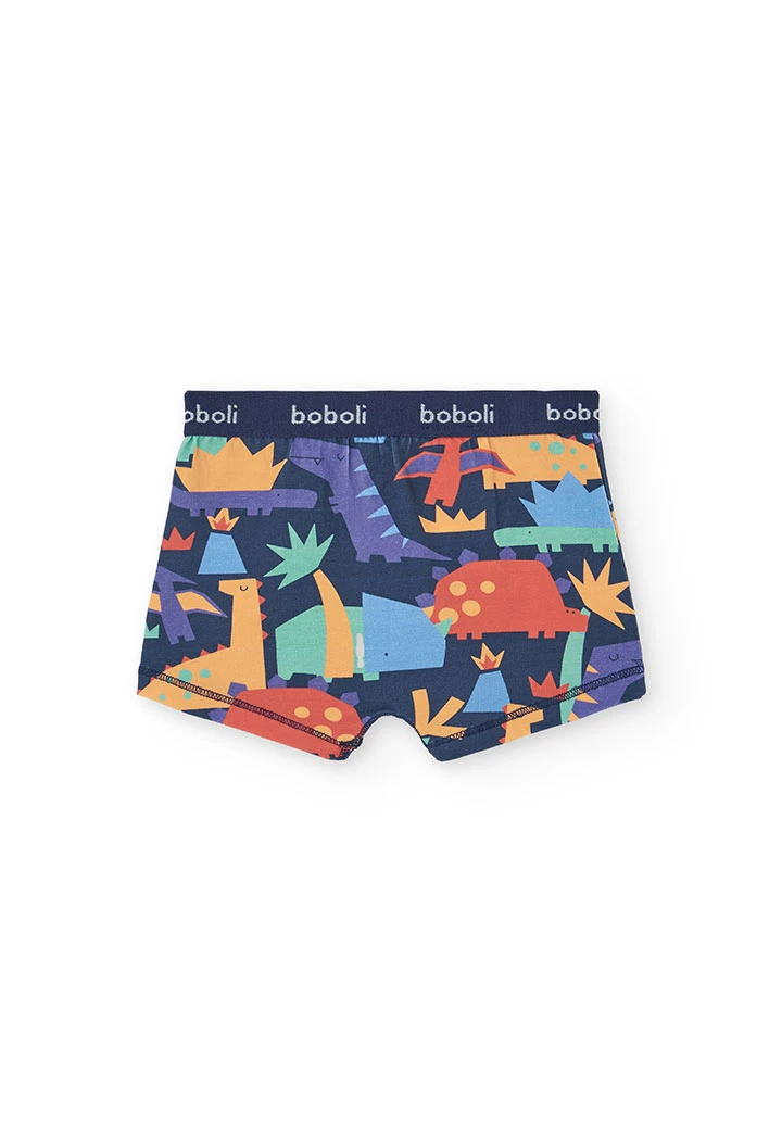 Blue dinosaur knit boxers