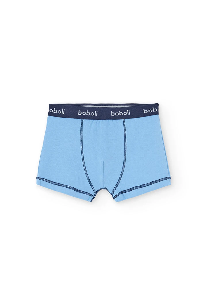 Blau gestrickte Boxershorts mit Dinosauriern