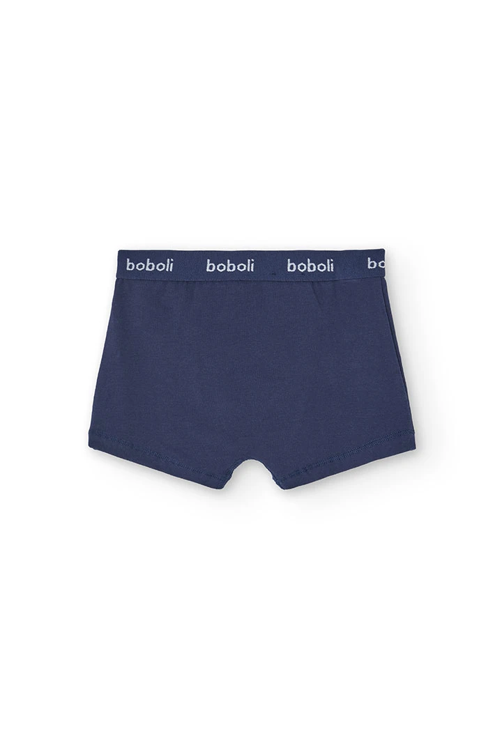 Boxers de malha dinossauros azul