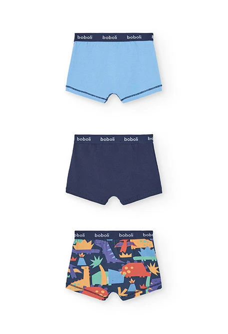 Blue dinosaur knit boxers