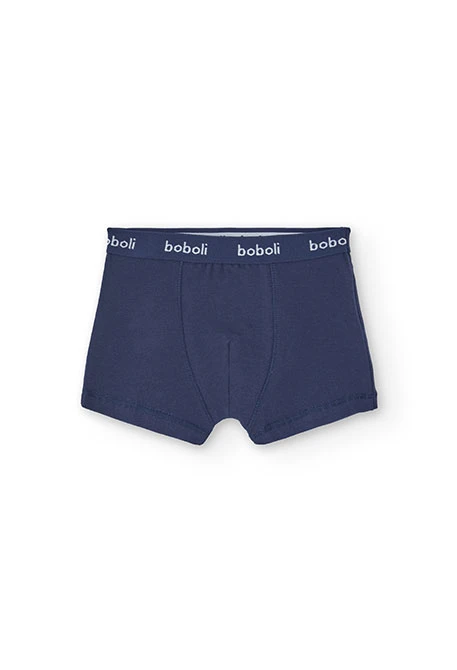 Blau gestrickte Boxershorts mit Dinosauriern