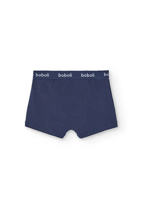 Boxers de malha dinossauros azul
