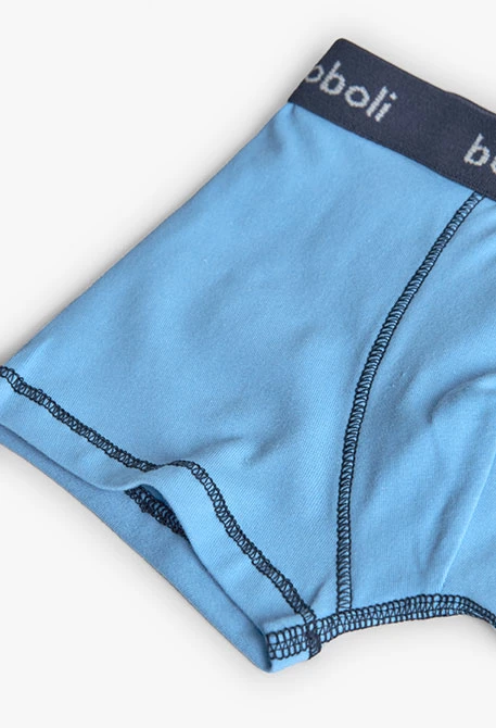 Boxers en maille dinosaures bleu