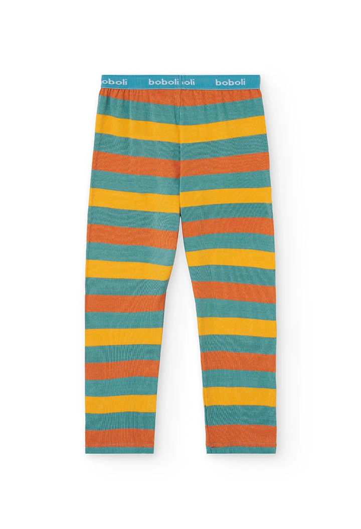 Green stripe and dice knitted Boy´s pyjamas