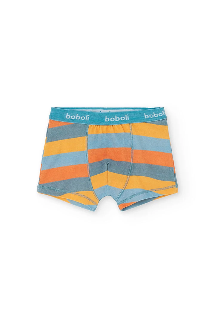 Boxers bleu à rayures dés