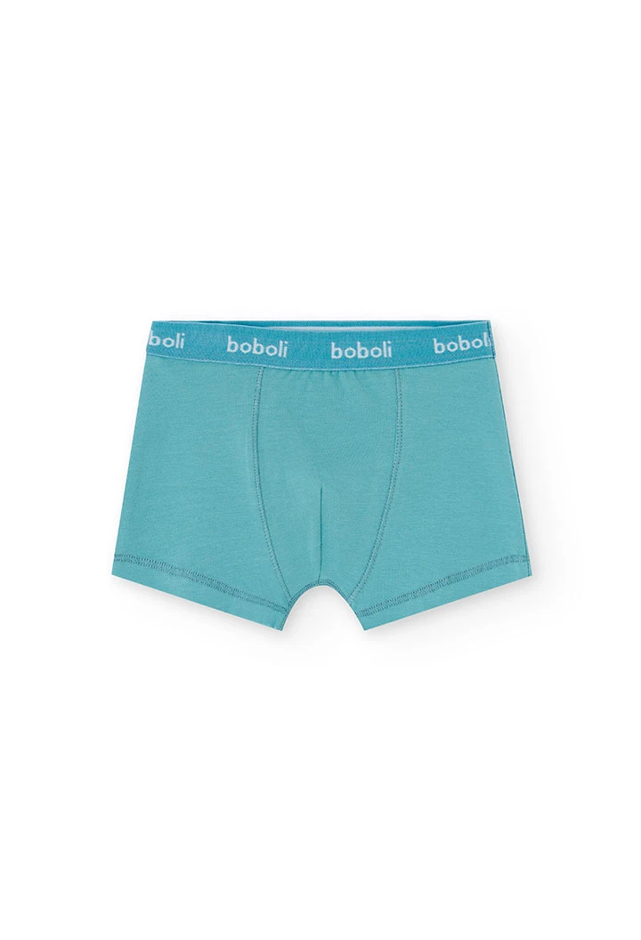 Blau gestreifte Boxershorts mit Würfeln